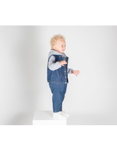 LAR-LW750-Denim Jacket With Fleece Hood And Sleeves